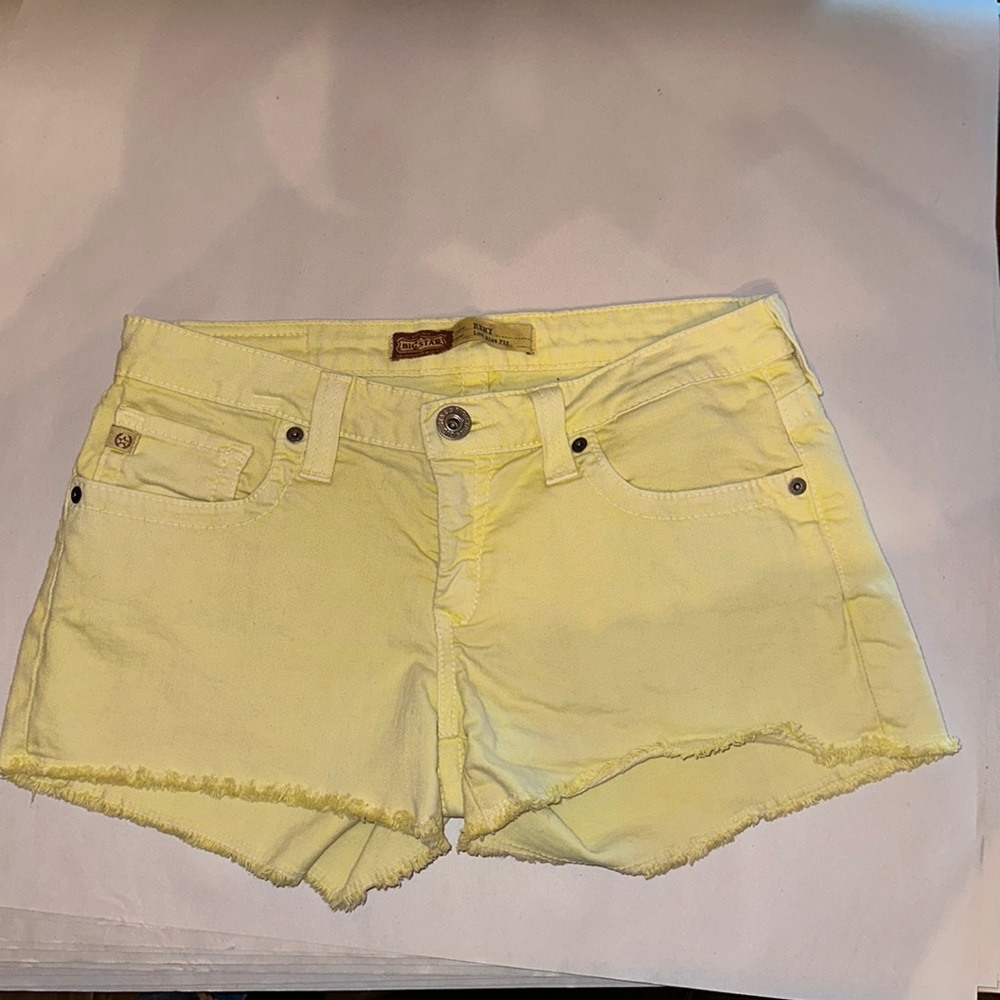 Big Star Yellow Denim Jean Shorts